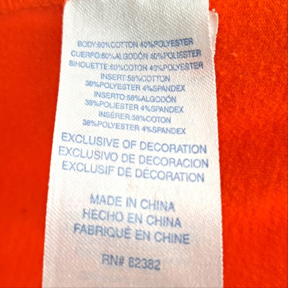 Champion Youth Long Sleeve Tshirt Orange sz M - Picture 4 of 4
